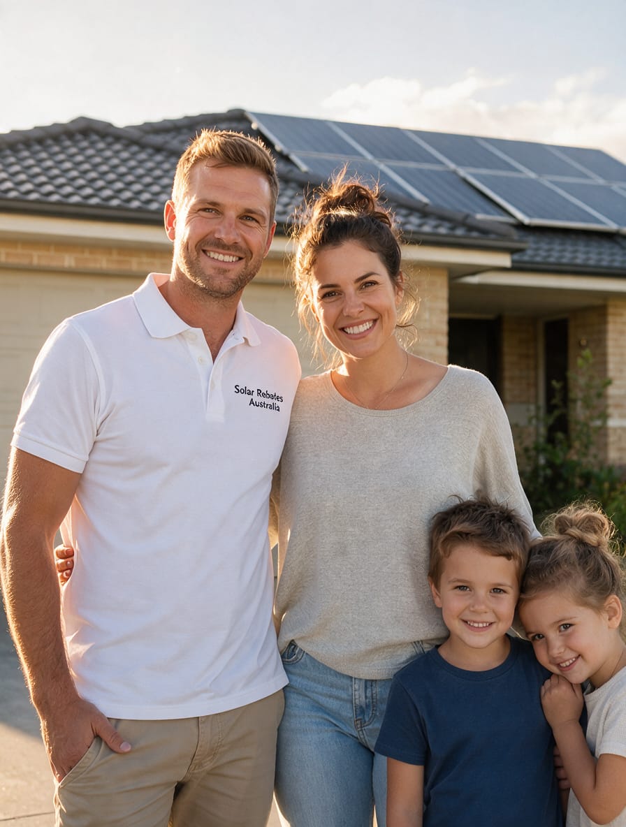Australian home with rooftop solar panels